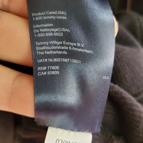 Tommy Hilfiger Quarter Zip Sweater XL | Navy Blue 100 % Cotton | Classic Preppy - Picture 6 of 6